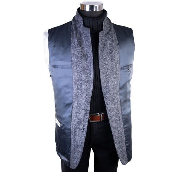 Yves Saint Laurent YSL Mens Size 40R Sport Coat Blazer Vintage Textured Blue EUC - Picture 10 of 14